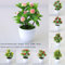 Árbol de bonsái artificial realista de chile perfecto para decoración de interiores (fresa)