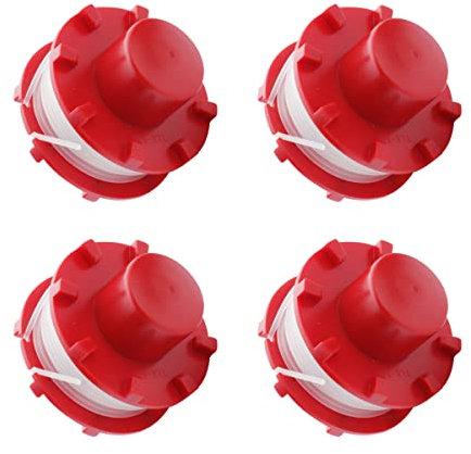 GNXfixt 4 * Fadenspule für Einhell Rasentrimmer GE-CT 36/30 Li E Solo, AGILLO 36/255 BL, AGILLO 18/200,Länge 8 m, aus Nylon, Durchmesser 2 mm