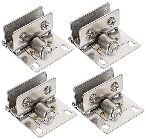 FOYTOKI 4stücke Teiliges Edelstahl Glas Türscharnier Rostfrei Ohne Bohrung Geeignet Für Glastüren Duschkabinen Weinschränke Und Vitrinen Reibungslose Drehfunktion Kratzfreie Oberfläche