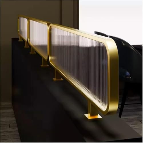 Moderner Glas-Trennwand für Restaurant-Arbeitsplatten, 30 x 110 cm, gestreift, aus mattem Glas, Raumteiler für elegante Speisesäle