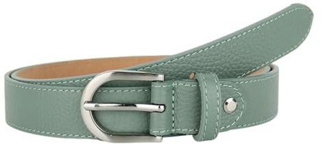 MIRROSI Ledergürtel Damen Herren Gürtel, Made in Italy, 3cm breit (Mint (Silberne Schnalle), 95cm)