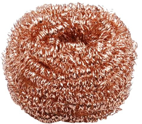 Copper Sponge Copper Scraper Copper Sponge For Kitchen Kitchen Cleaning Tools Copper Scouring Pad Scrubbing Scour Pads Stainless Steel Wool Scrubber Scrubbing Scouring Pad Gfm606 (Gold, 6x4cm)