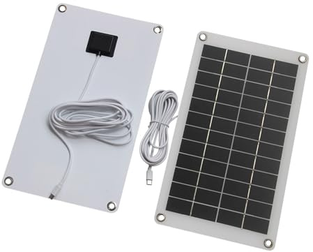 Solar Panel for Security Camera Outdoor 12V 10W Solar Panel Charging Adapter Rechargeable Camera Controller for Outdoor Camping