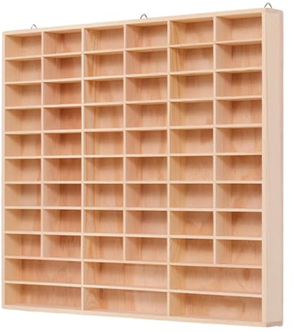 Amagogo Multifunktionale Vitrine für Holzspielzeugautos, Organizer, Wandmontage, Aufbewahrungsregal für Modellautos