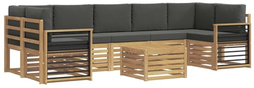 vidaXL Sofagarnituren Massivholz Akazie, Garten Lounge, modernes Outdoor-Sofa-Set, haltbare Sitzmöbel für Terrasse, Bequeme Sitzgelegenheit