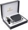 Geschenkset Herren Armbanduhr Schwarz - Taschenlampe LED - Brieftasche - Stift