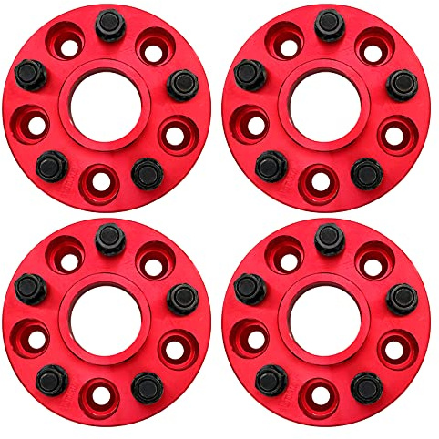 WINCHMAX 30mm Anodised Aluminium Hub Centric Wheel Spacers. PCD 5 x 120, Thread 14 x 1.5mm, Centre Bore 70.1mm. 4 x 30mm Spacers Made in Metallic Red to fit Discovery MKII -Disco 2, P38. RED T2