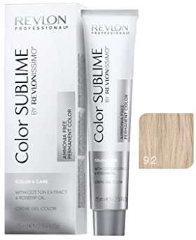 Revlon Professional Color Sublime By Revlonissimo Color&Care Ammonia Free Permanent Color 9.2, Sehr Hellblond Irisierend , 1er Pack (1 x 75 ml)
