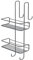 Gedy Cromato, 2 contenitori G-Tito Doccia rettangolari, Misure e Peso: 49X24X22 CM & 0,762 kg, Portaoggetti Bagno Realizzato in Acciaio Inox, Design R&S, 2 Anni di Garanzia, Metallo