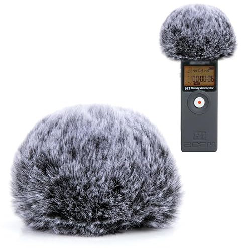 YOUSHARES Zoom H1 Recorder Short Furry Outdoor Windscreen Muff, Pop Filter/Wind Cover Shield Fits Zoom H1 Handy Portable Recorder