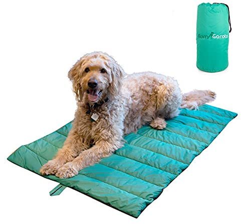 BomGaroto Tragbare Haustiermatte - 118 x 83 cm Katze und Hund Matte für Kistenbett Hundekäfig, Kamin oder Camping! Wasserdichte betten für mittelgroße, kleine und Großes Hunde mit Aufbewahrungstasche