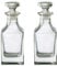Dornberger - Mini Square Decanter - Set von 2-150 ml pro Dekanter - Glaskanter mit Stopper - Stephanie Range - Dekanter -Set - edeler Dekanter für Wein - Moderner Weinkantanter mit Stopper
