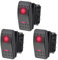 ETOPARS 3 X Schwerlast Auto Boot Wippschalter Instrumententafel Zwei Rot Licht AN AUS 5Pin SPST Kippschalter Wasserdicht 12V 20A 24V 10A