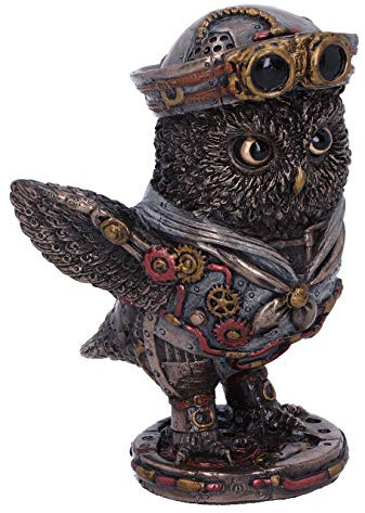 Nemesis Now Bronze Come Fly with Me Steampunk Eule Figur, 11 cm