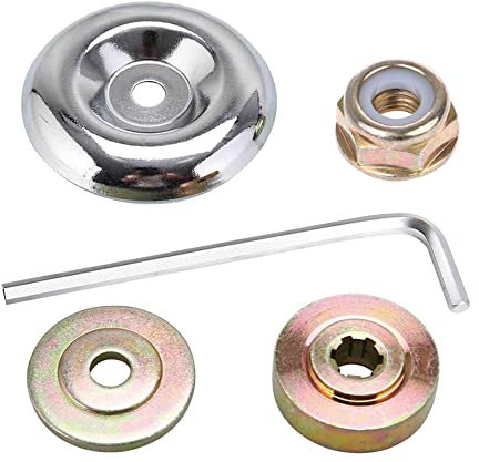 UBERMing 5 Stück Rasentrimmer Zubehör Universal Rasenmäher Klingenadapter Metallgetriebe Mutter Messer Wartung Kit für Rasenmäher Bewässerungsmaschine Trimmer