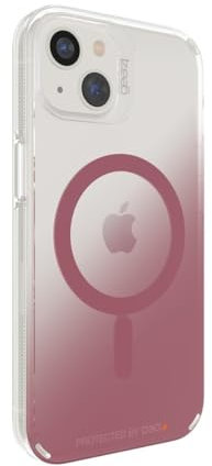 ZAGG Milan Snap D30 Protective Case for iPhone 13, Slim, Shockproof, Wireless Charging (Clear Rose)