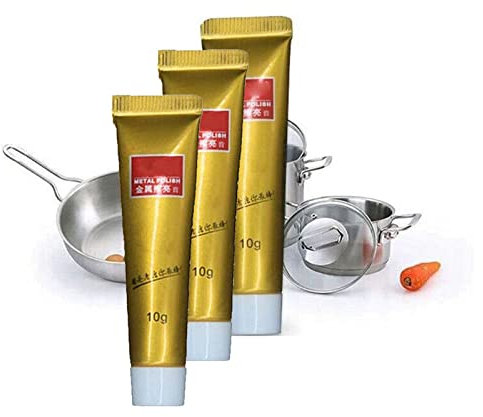 Hehimin 2022 New All Metal Polish Cream,Metal Cleaning Paste, Ultimate Metal Polish Cream, Stainless Steel/Aluminum/Brass/Copper or Gold Polish Cleaner (3Pcs)