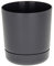 SPARKLE PLANTS Satina Indoor Plant Pots, 5 sizes, 10 colours – Grey Plant Pot with Drainage Holes and Matching Saucer for All Houseplants – Modern Home Decor Round Flowerpot Stand (13 cm, Anthracite)