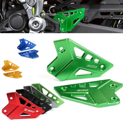 Accessoires de moto repose-pieds repose-pieds ensemble arrière plaques de talon protecteur de protection pour Kawasaki Z900 2017-2021(vert)