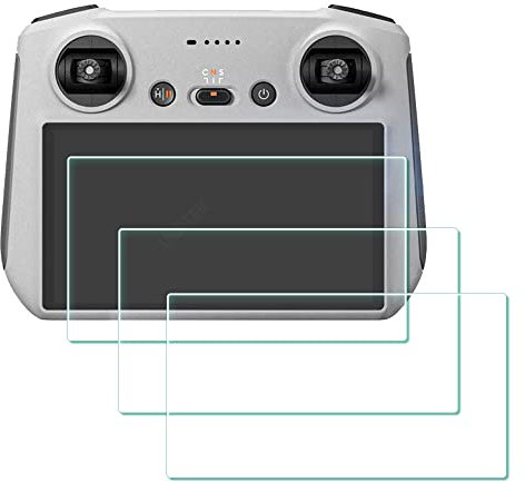 ULBTER Protezione Pellicola per DJI Mini 4 Pro/Mini 3 Pro (DJI RC 2 RC2 RC) schermo controllo Telecomando Monitor [3 pezzi Vetro Temperato 0,3 mm Durezza 9H Accessorio