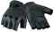 BLACKWILD Fingerlose Handschuhe | Ohne Finger Leder Motorradhandschuhe Herren und Damen| Fingerlos Fahrradhandschuhe,Gym Fitness Handschuhe auch für MTB und Taktische (Schwarz, XS)