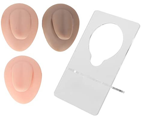 3-teiliges 3D-Silikon-Zungenmodell, Weiche Realistische Falsche Zunge mit 3 Farben, Wiederverwendbares Piercing-Übungswerkzeug mit Acrylhalterung, Silikon-Zungenprothese für Zungenring-Anzeige
