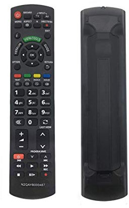 Replacement panasonic tv remote control n2qayb000487 compatible with panasonic remote control viera for tv