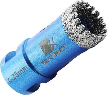 Diamond Core Drill Bit 25mm,BRSCHNITT M14 Vacuum Brazed Diamond Tip Drill Bit for Tile Porcelain Ceramic Marble Granite Drilling