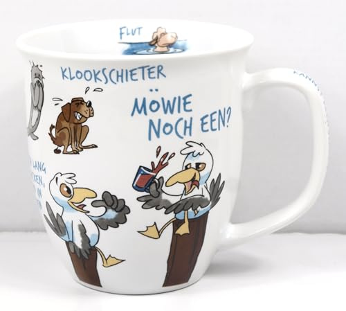 Witziger maritimer Becher Küstengesabbel 400ml Sprüche Tasse Plattdeutsch Comic