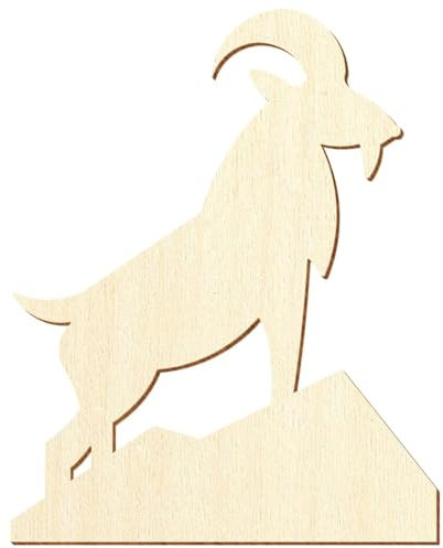 Holz Steinbock - Deko Basteln 5-50 cm, Größe:11cm, Pack mit:1 Stück