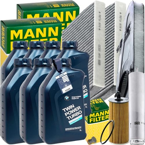 BandelOne enthält Mann Inspektionspaket+7L 5W30 Motoröl passend für 5er F10 11 18-30d