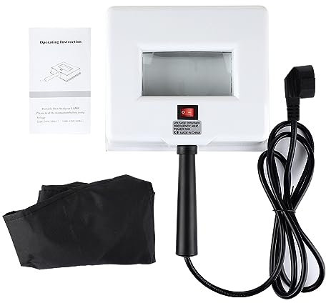 DINESA Haut-UV-Analysator, Holzlampe, Gesichtshauttest, Untersuchung, Vergrößerungsanalysator, Lampe, Maschine, SPA, Hautpflege-Tools, Langlebig, Weißer EU-Stecker