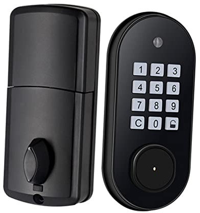 Veemoon 1satz Elektronisches Türschloss Mit Tastatur Schlüsseloses Zugangssystem Automatisches Türschloss Für Haustüren Wetterfest Installieren Für Dunkle Eingänge Und Moderne