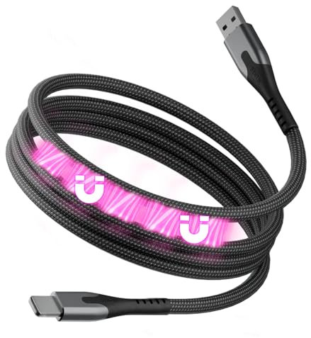 Statik MagStack 6FT/2M iProduct USB Magnet Ladekabel - Ordentliches USB Ladekabel ohne Kabelsalat - Mit 12W Schnellladung - magnetisches USB Kabel für Datentransfer und Kabelmanagement