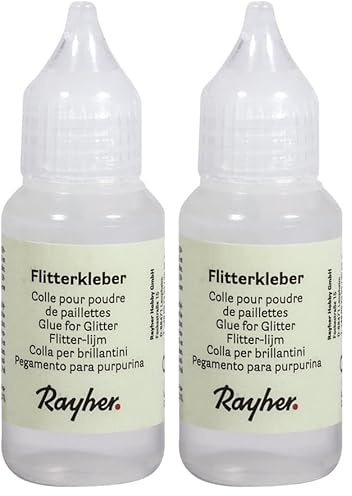 Rayher 3361000 Flitter de colle, bouteille 25 g (Lot de 2)