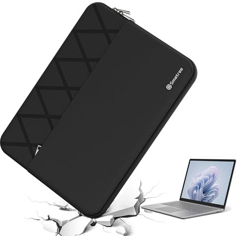 Smatree 15 inch Anti-Shock Laptop Sleeve Bag and Case for Men and Women Waterproof Protective Cover Tailored for Microsoft Surface Laptop 6/5/4/3 15 inch Laptop Sleeve, Black (E626)