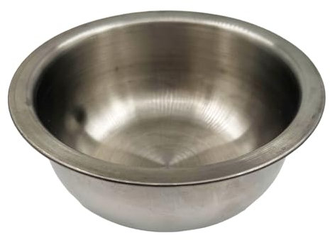 Eson Shaving Soap Bowl, Classic Stainless Steel Shaving Soap Bowl for Shaving Soap, Durable and Elegant Design for a Superior Shaving Experience (Iconic Shape 5x12cm)