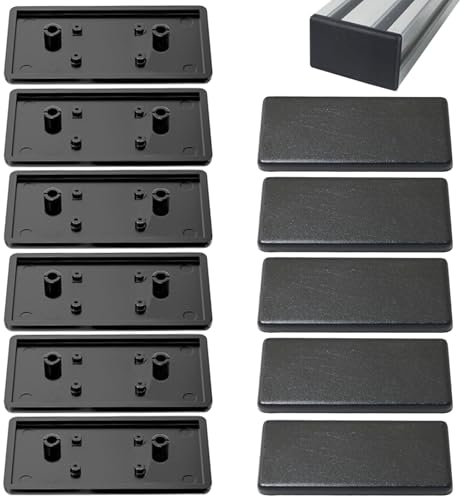 Endkappen Schwarz für Aluprofil Serie 4590, Aluminium Profil Abdeckkappen Profilabdeckkappe, Abdeckkappen Schutzkappen Kunststoff (10er Pack)