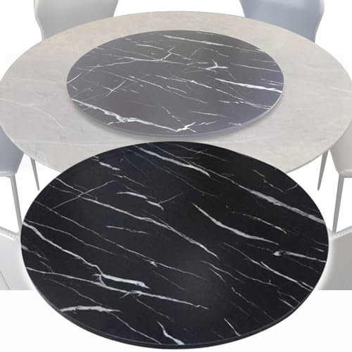 Bandeja giratoria de madera grande para mesa de comedor, tabla giratoria de 360° con rotación suave, mesa giratoria de cocina con base para servir fácilmente (color: C, tamaño: 80 cm)