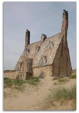 ZSLYMX Minimalistisches Kunstlandschaftsposter, trostlos, Retro-Schlammhäuser, Marvel-Poster, dekorative Malerei, Leinwand, Wandposter für Schlafzimmer, Dekoration und Kunstdruck, moderne Familie, 40