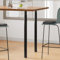 INMOZATA Lot de 2 pieds de table réglables en métal robustes avec vis et protections de sol pour table de petit déjeuner, bar, banc, 70 à 110 cm