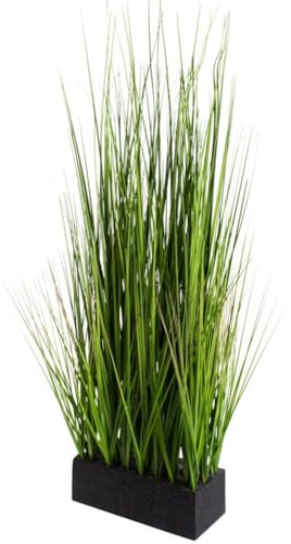 künstliches Grasarrangement/künstliches Gras/Kunstgras im schwarzen Schaumstoffsockel, Höhe ca. 100 cm