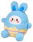 MagiDeal Lapin de Coquille d'oeuf de Pâques, poupée de Lapin, Collection de faveurs de fête, décoration à la Maison en Peluche de Lapin en Peluche pour Enfants, Bleu
