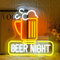 LMSIGNLY Beer Night Neon Sign Beer Bar Neon Signs for Man Cave Bar Decor Yellow White Beer Glass Neon Light Bar Neon Sign Wall Art for Bedroom Beer Pub Man Cave Restaurant Party Decor