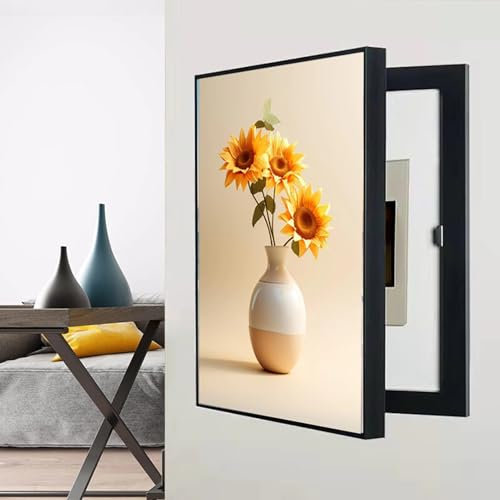 EZAYMSNY Dekorative Sicherungskasten Abdeckung, Zählerkasten Abdeckung Bild 40x60cm Universal Stromkasten Verkleidung, Aluminiumrahmen Wohnzimmer-Flur-Anschlusskasten Dauerhafte Wandabdeckung