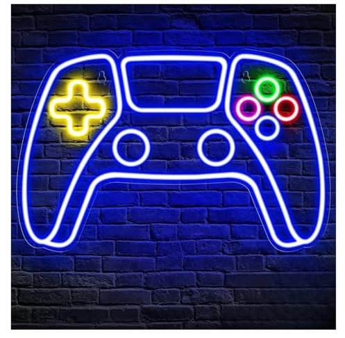 SHOUXI Sign Lamp Gamer Neon Sign Neon Controller Sign for Gaming Room Decor Gaming for Teen Boys Room Decor 25cmx38.5cm
