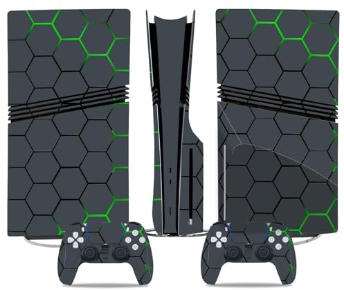 Konsolen Skin Für PS5 Pro Skin Disc Edition & Für PS5 Pro Skin Digital Edition Konsole Und Controller Vinyl Cover Skins Wraps Kratzfest Kompatibel 40542 Skins Wraps Geschenk Blasenfrei(Disc Version)
