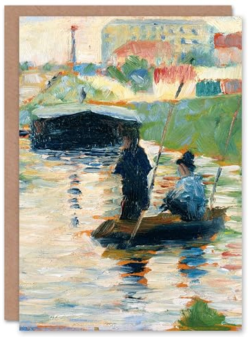 Artery8 Georges Seurat Art Card Fishermen View of the Seine