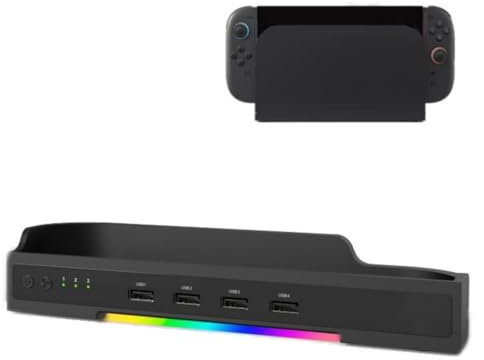 XBERSTAR Soporte de refrigeración para Nintendo Switch 2, estación de carga NGC HUB Expansion para Switch 2 (base de refrigeración + expansión USB)