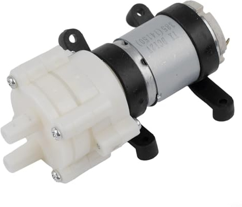 R385 Aquarium Air Pump with Circular Diaphragm, DC 6 12V Operation, Low Noise and Compact Size for Fish Tank Air Circulation